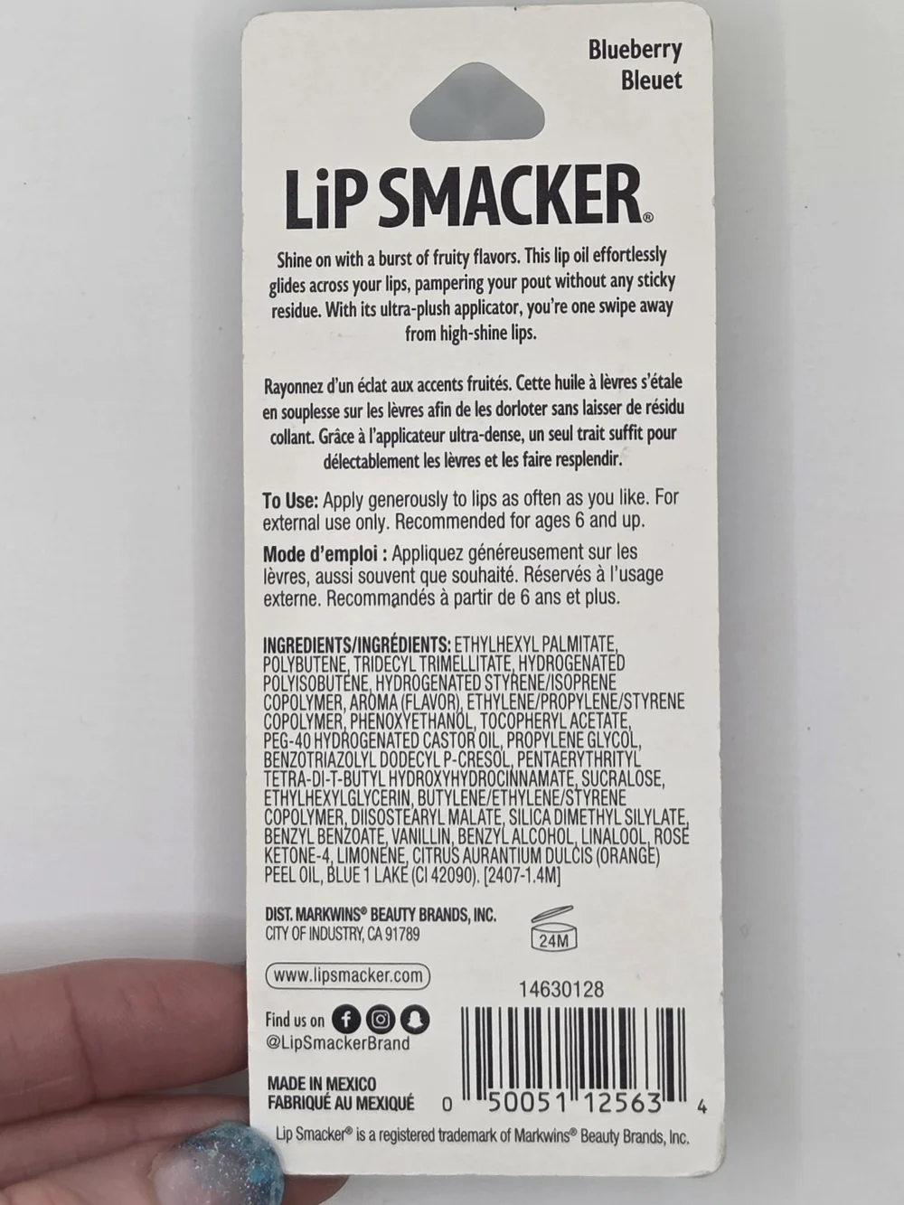 $4 Add On When Bundled with $11+ Lip Smacker Fruit Glaze Blueberry Lip Oil